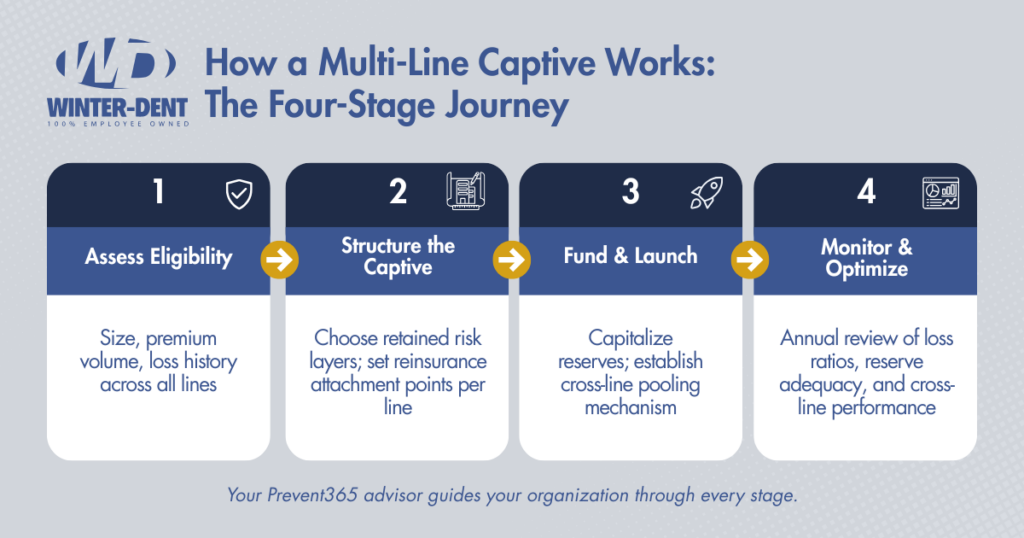 How a Multi-Line Captive Works The Four-Stage Journey 1